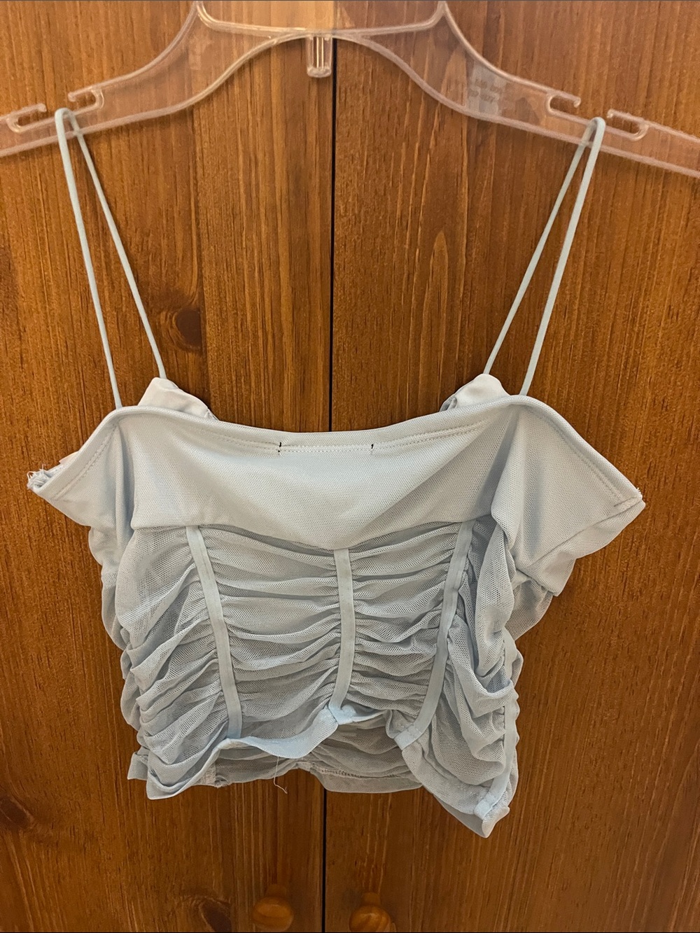 Light Blue Ruched Cami Top - Picture 6 of 6
